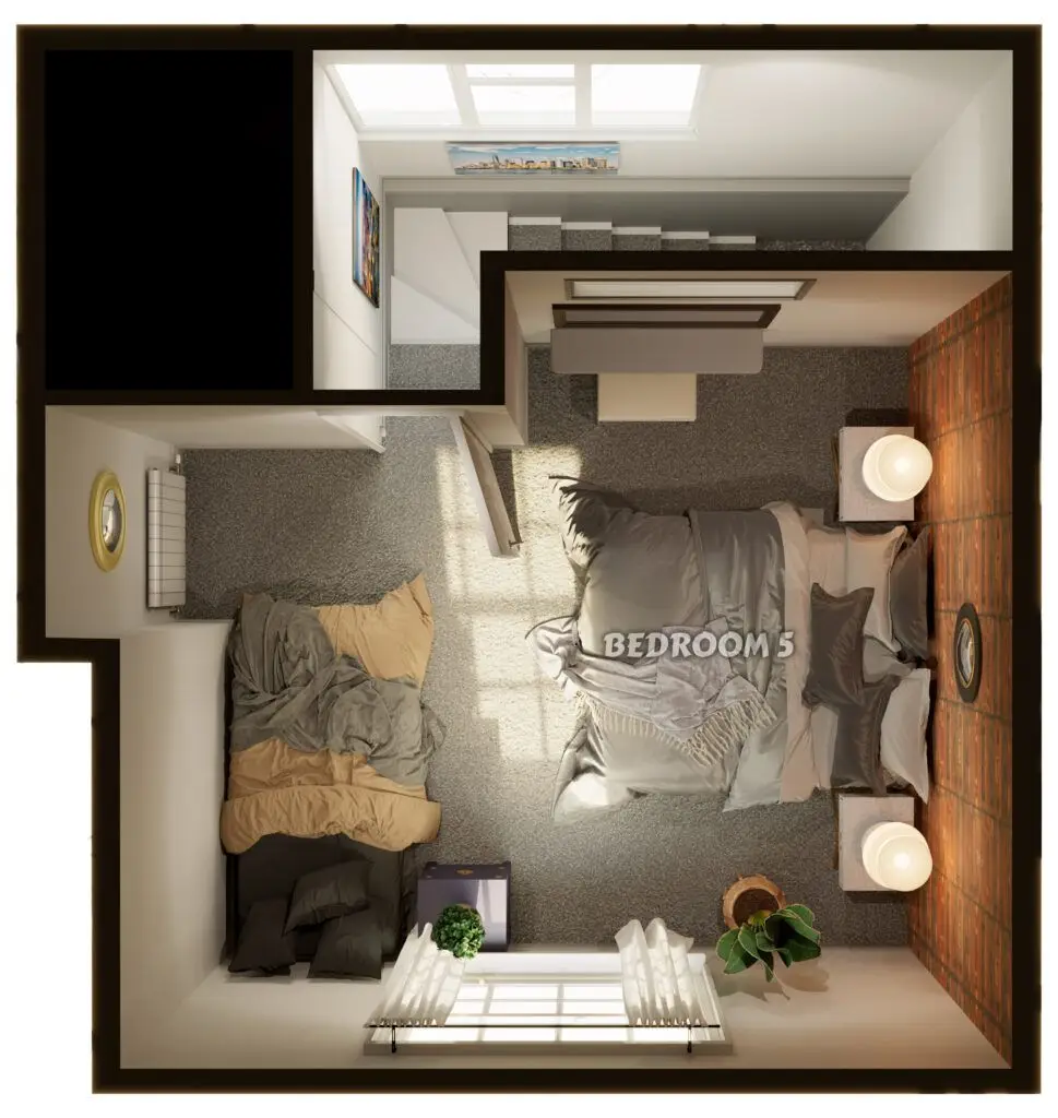E Third level floor plan named